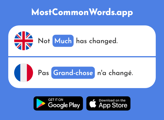 Not very much, much, lot - Grand-chose (The 2884th Most Common French Word)