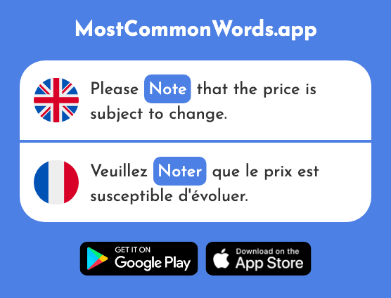Note, notice - Noter (The 541st Most Common French Word)