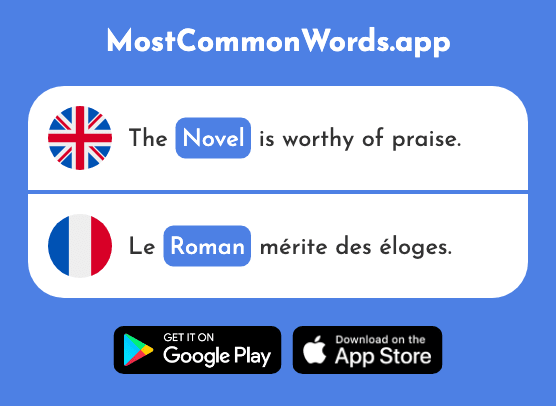 Novel - Roman (The 1262nd Most Common French Word)