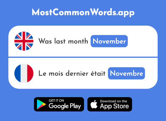 November - Novembre (The 982nd Most Common French Word)