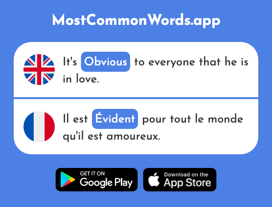 Obvious - Évident (The 1488th Most Common French Word)