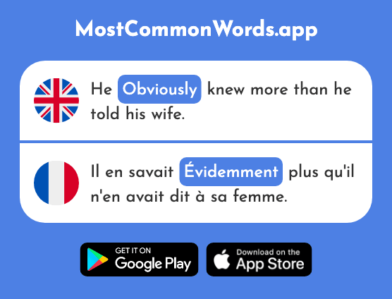 Obviously - Évidemment (The 1340th Most Common French Word)