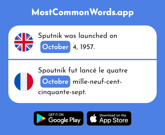 October - Octobre (The 826th Most Common French Word)