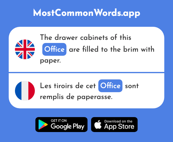 Office, bureau - Office (The 1868th Most Common French Word)