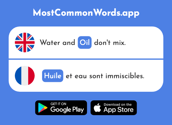 Oil - Huile (The 2340th Most Common French Word)