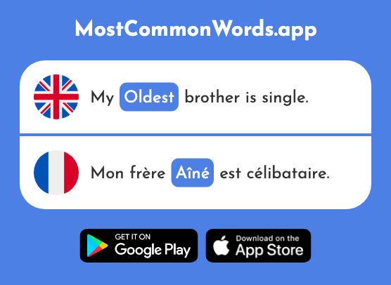 Oldest - Aîné (The 2786th Most Common French Word)