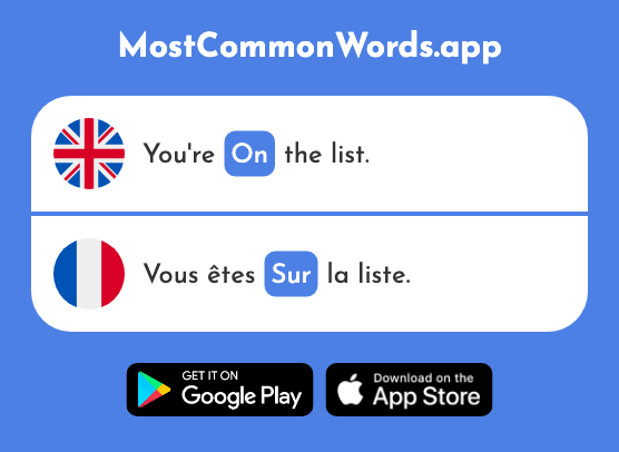 On, upon - Sur (The 16th Most Common French Word)