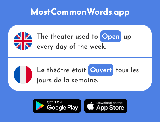 Open - Ouvert (The 897th Most Common French Word)