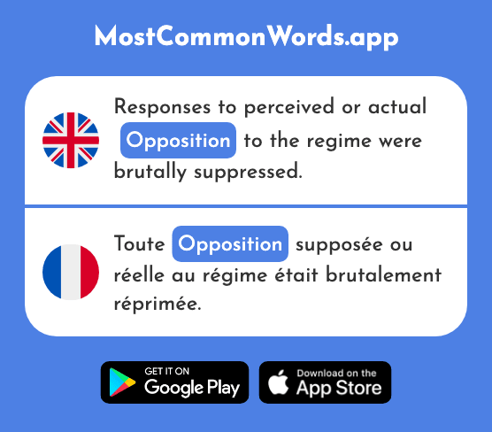 Opposition - Opposition (The 972nd Most Common French Word)