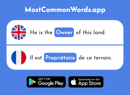 Owner - Propriétaire (The 1406th Most Common French Word)