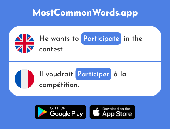Participate - Participer (The 670th Most Common French Word)