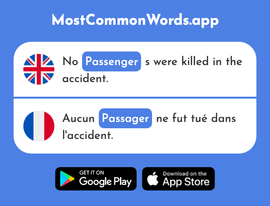 Passenger, temporary - Passager (The 2329th Most Common French Word)