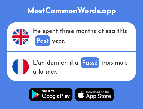Past - Passé (The 501st Most Common French Word)