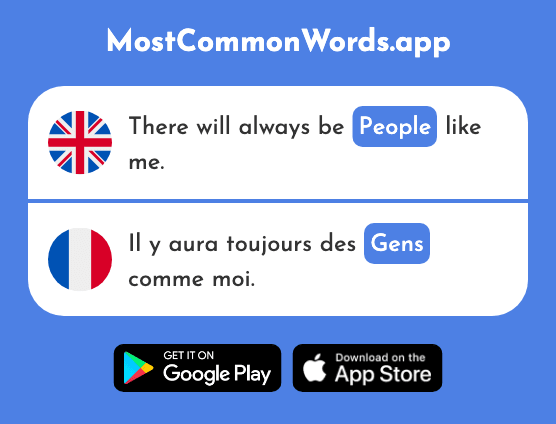 People - Gens (The 236th Most Common French Word)
