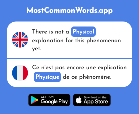Physical, physics - Physique (The 1146th Most Common French Word)
