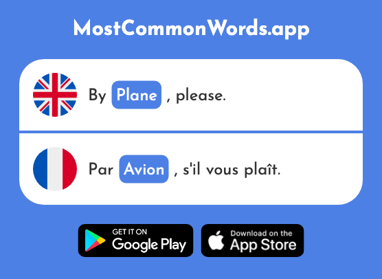 Plane - Avion (The 1409th Most Common French Word)