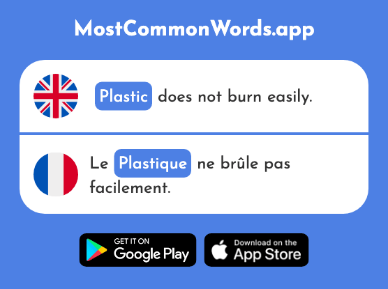 Plastic - Plastique (The 2191st Most Common French Word)