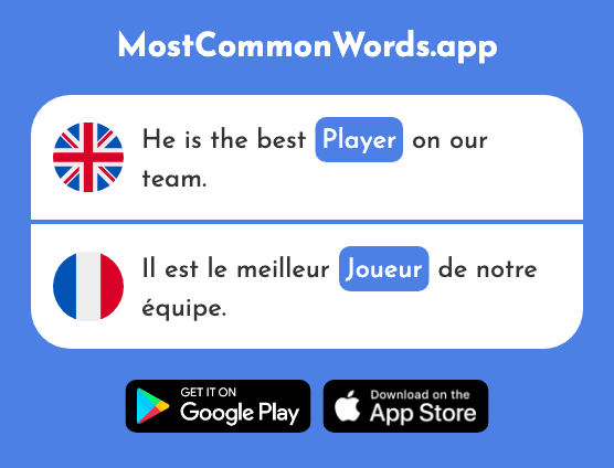 Player - Joueur (The 2003rd Most Common French Word)