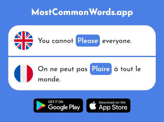 Please - Plaire (The 804th Most Common French Word)