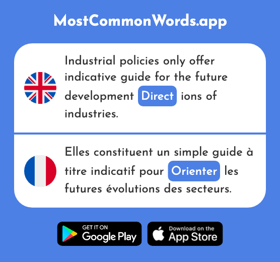 Position, give advice, direct, orientate - Orienter (The 2124th Most Common French Word)
