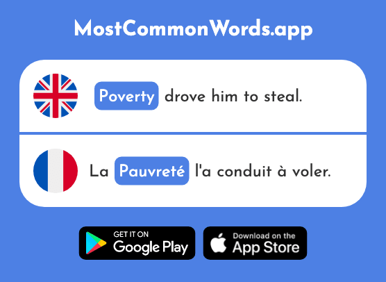 Poverty - Pauvreté (The 1951st Most Common French Word)
