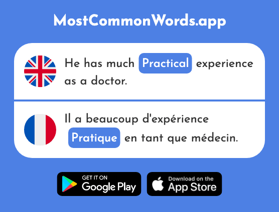 Practice, practical - Pratique (The 842nd Most Common French Word)
