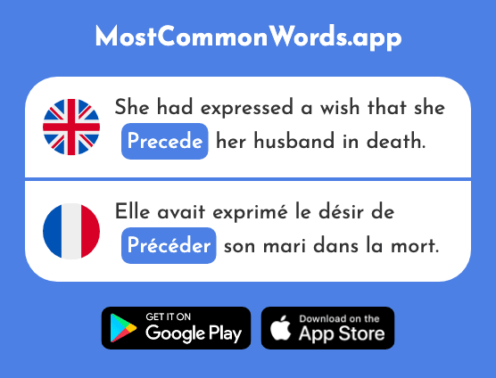 Precede - Précéder (The 1413th Most Common French Word)