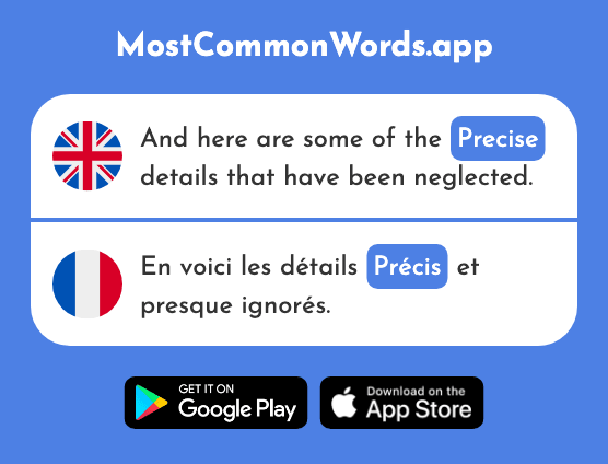 Precise - Précis (The 643rd Most Common French Word)