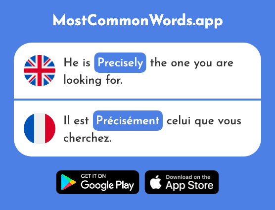Precisely - Précisément (The 1197th Most Common French Word)