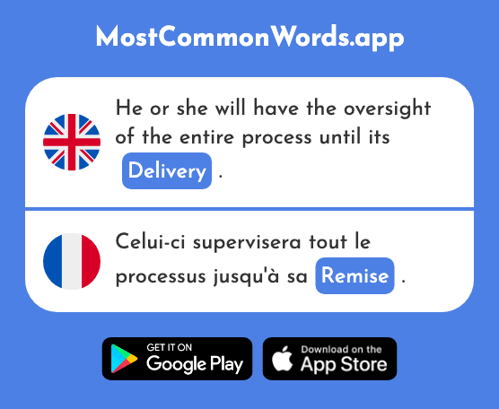 Presentation, delivery - Remise (The 2357th Most Common French Word)