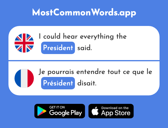 President - Président (The 268th Most Common French Word)