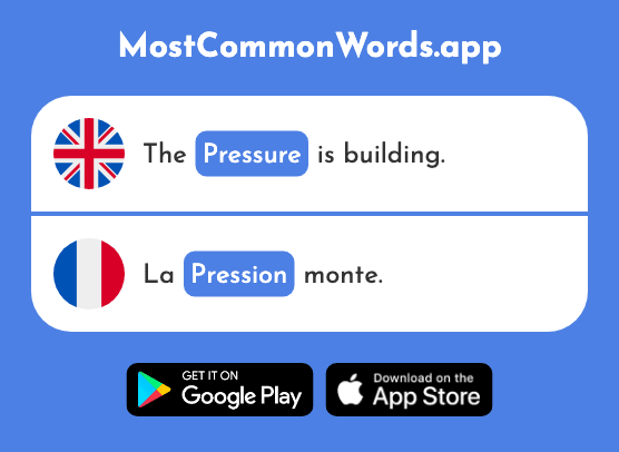 Pressure - Pression (The 845th Most Common French Word)