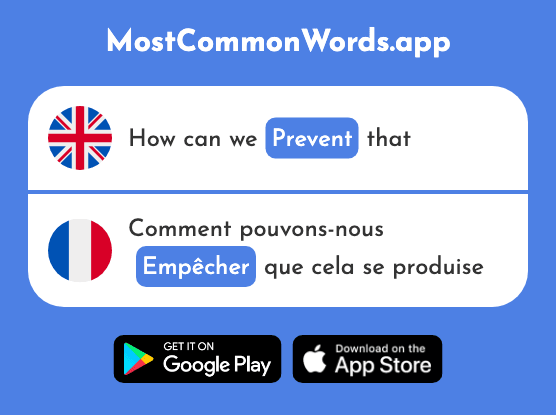 Prevent - Empêcher (The 306th Most Common French Word)