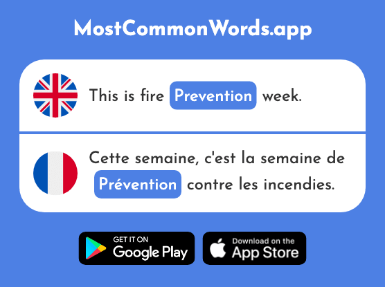 Prevention, custody - Prévention (The 2521st Most Common French Word)