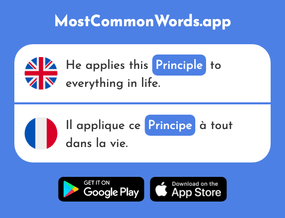 Principle - Principe (The 447th Most Common French Word)