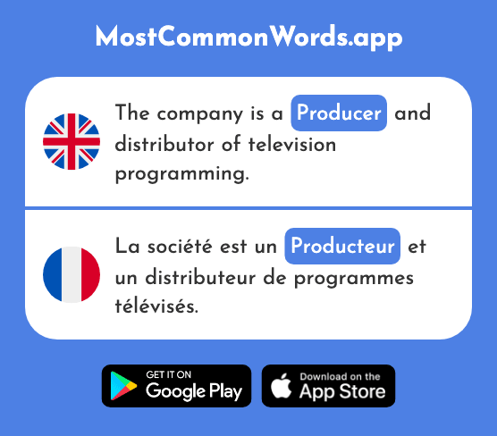 Producer - Producteur (The 1259th Most Common French Word)