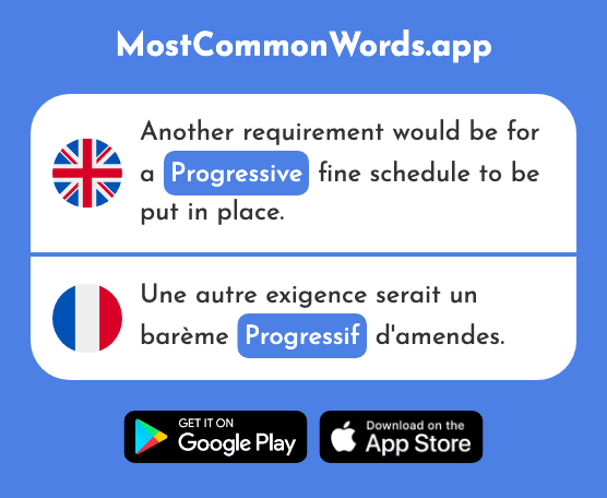 Progressive - Progressif (The 2664th Most Common French Word)