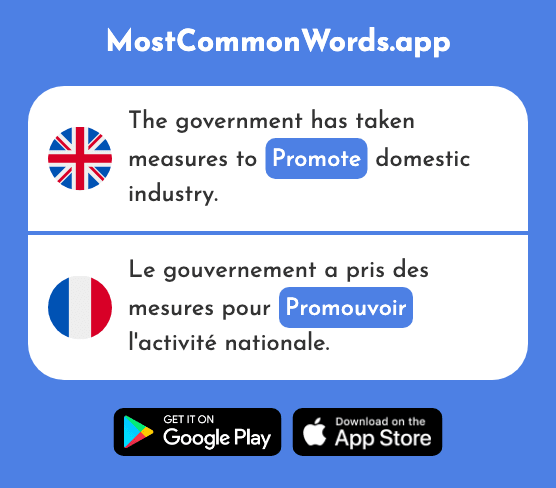 Promote - Promouvoir (The 2399th Most Common French Word)