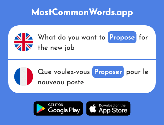 Propose - Proposer (The 338th Most Common French Word)