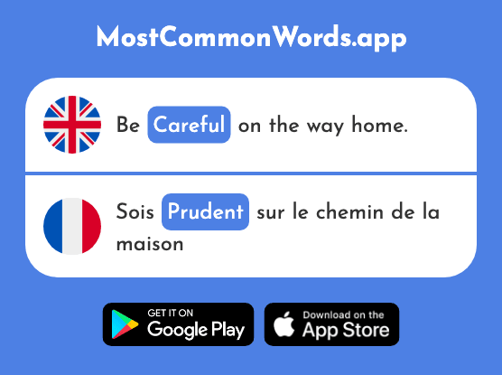 Prudent, careful, cautious - Prudent (The 1529th Most Common French Word)