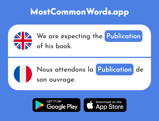 Publication - Publication (The 1421st Most Common French Word)
