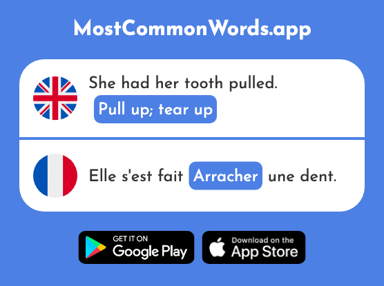 Pull up, tear up - Arracher (The 2347th Most Common French Word)