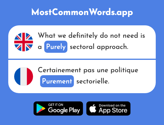 Purely - Purement (The 2327th Most Common French Word)