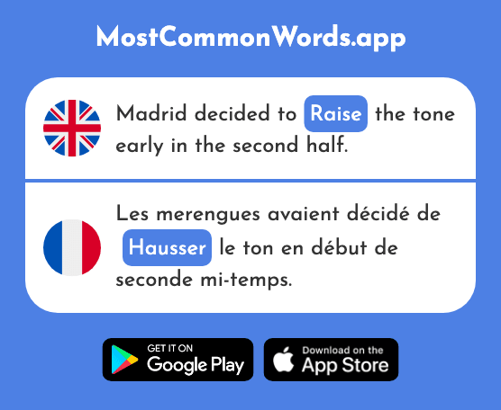 Raise - Hausser (The 2177th Most Common French Word)