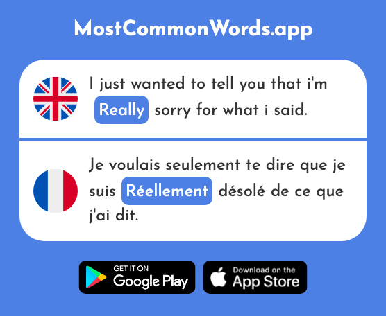 Really - Réellement (The 1563rd Most Common French Word)