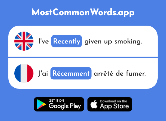 Recently - Récemment (The 1222nd Most Common French Word)