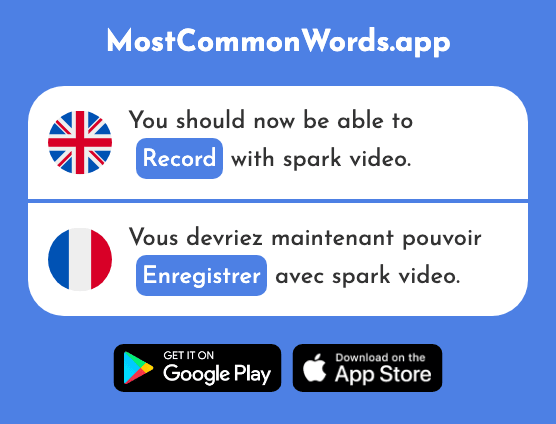 Record, check in - Enregistrer (The 1238th Most Common French Word)