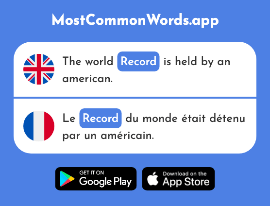 Record - Record (The 2409th Most Common French Word)