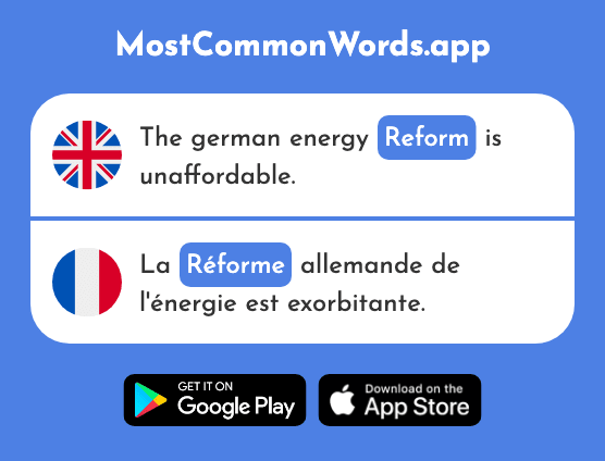 Reform - Réforme (The 980th Most Common French Word)