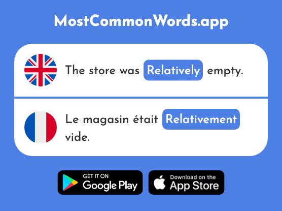 Relatively - Relativement (The 1559th Most Common French Word)